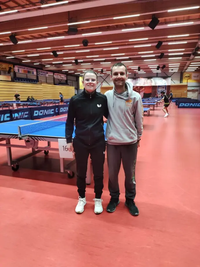 Océane Guisnel sportive tennis de table coachée par Alexandre Doleux