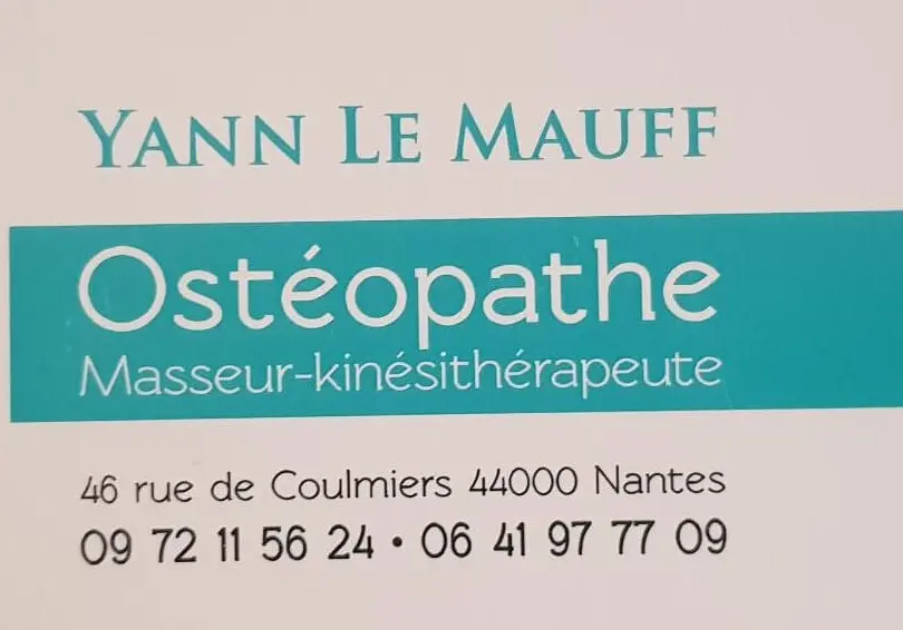 Yann LE MAUFF Ostéo Ostéopathe, hypnothérapeute et kiné à Nantes 